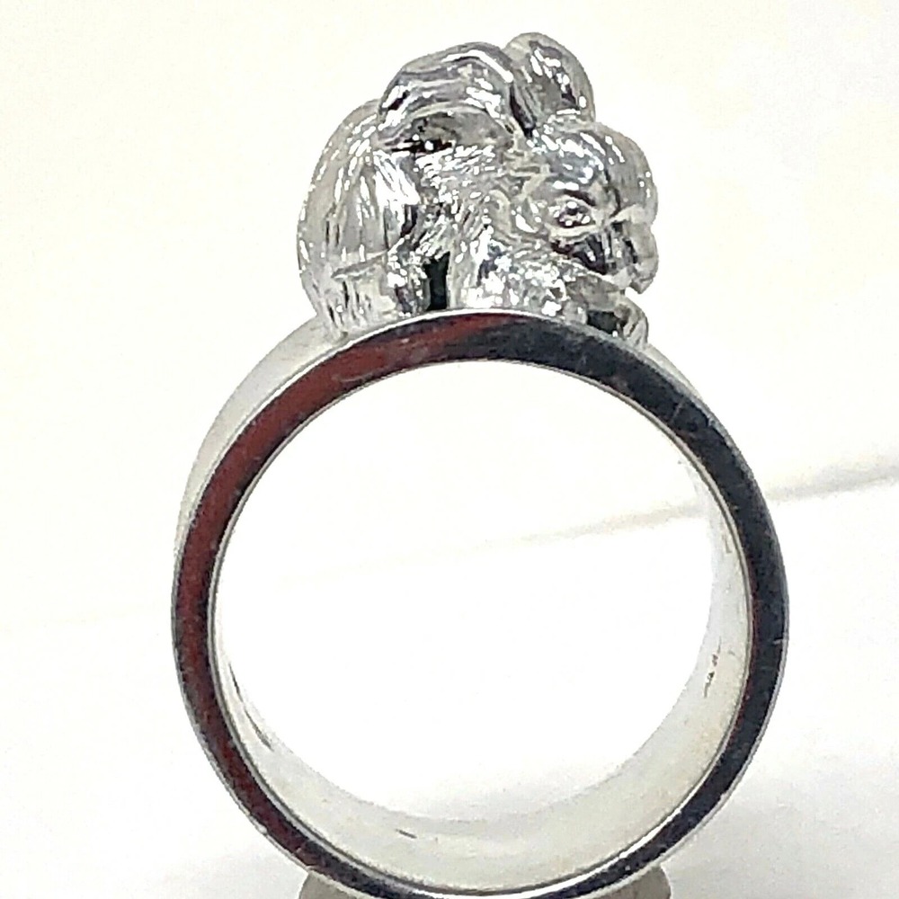 Bunny Rabbit Ring Band Sz 9 Aluminum Arthur Court Signed Jewelry